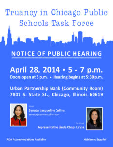 Truancy in Chicago Public Schools Task Force Public Hearing