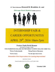 Internship Fair & Career Opportunities April 29th!