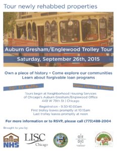 Join us for a Trolley Tour of Auburn Gresham & Englewood! Saturday, September 26th!