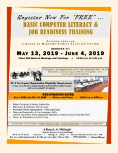 Computer Literacy and Job Readiness Training Session III Sign Up Is Open!
