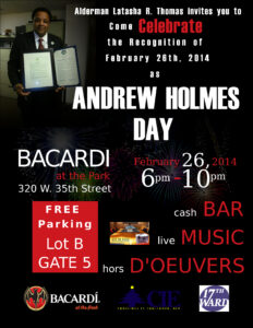 Come Celebrate Andrew Holmes Day 2/26/14