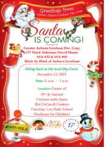 Auburn Gresham Day Care Centers, Santa is Coming to 79th Street 12/13!