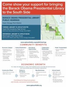 Barack Obama Presidential Library Public Hearings