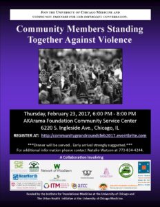 Community Members Standing Together Against Violence!