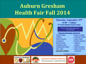 Auburn Gresham Health Fair On The Block Sept. 25th!