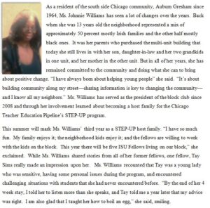 Building Community Along My Street with Johnnie Williams STEP-UP Host