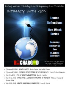 Intimacy With God – Lenten Relections Five-Week Series – Week #2