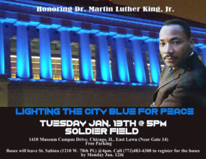 Lighting the City Blue for Dr. Martin Luther King Jr.