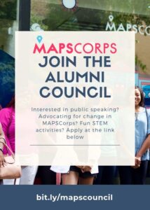 MAPSCorps, Apply for Alumni Council by Sept. 30th!