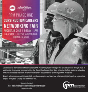 CTA Red and Purple Modernization (RPM) Project Team, Walsh-Fluor Kick Off First RPM Construction Careers Networking Fair