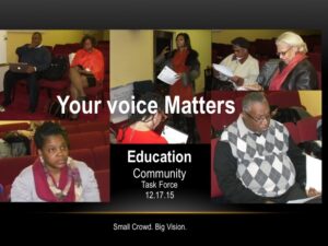 YOUR VOICE MATTERS DECEMBER TASK FORCE “Education and Youth Development” Meeting